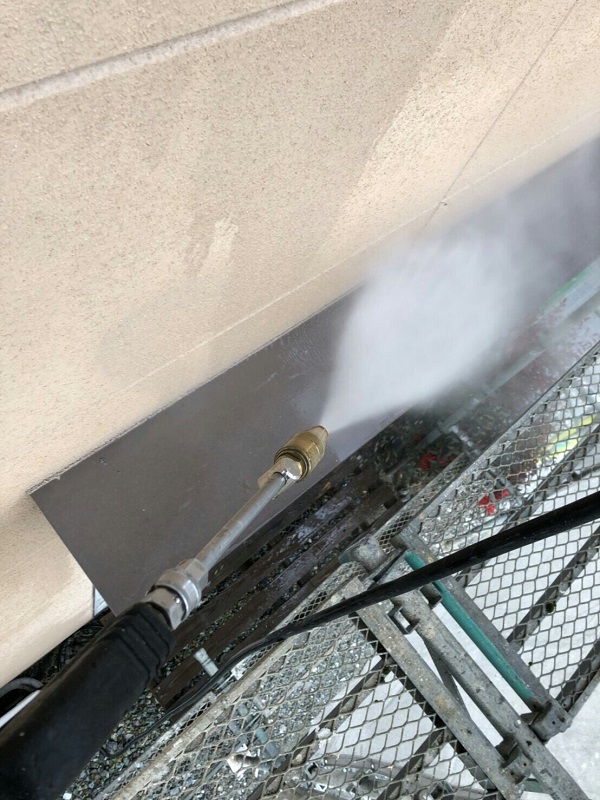 神奈川県川崎市　外壁塗装　下地処理　高圧洗浄